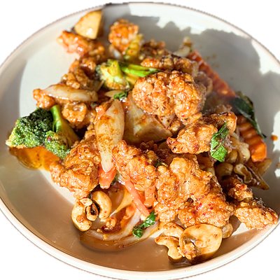 Cashew Nut Chilli Jam Crispy Chicken